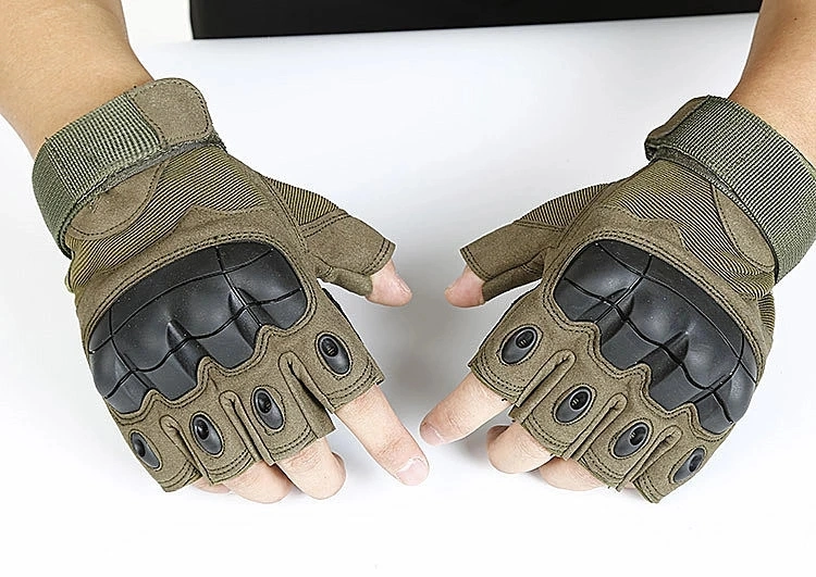 Hard Knuckle Fingerless Half Finger Climbing Outdoor Training Workout Hunting Shooting Combat Tactical Gloves