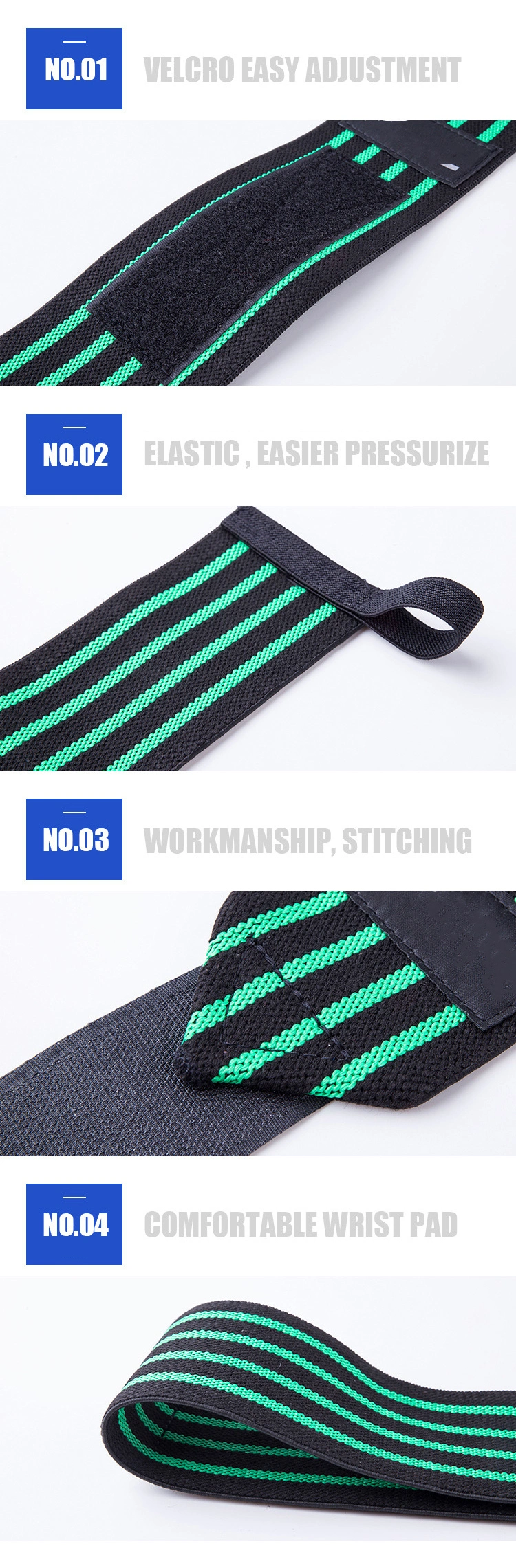 Best Wholesale Custom Fitness Workout Weight Lifting Gym Fitness Power-Lifting Wrist Wraps