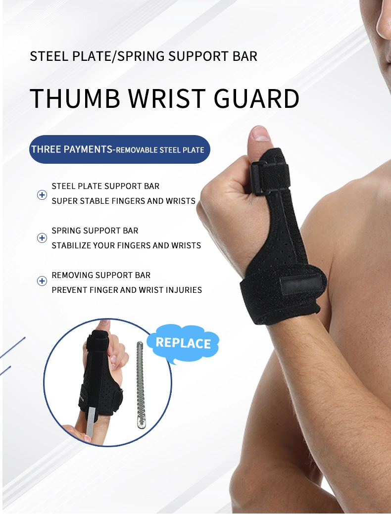 Sports Wristband Steel Plate Thumb Fitness Wristband Sweat Absorption Pressure Support Nylon Fitness Sports Brace Gear Power Belt Male