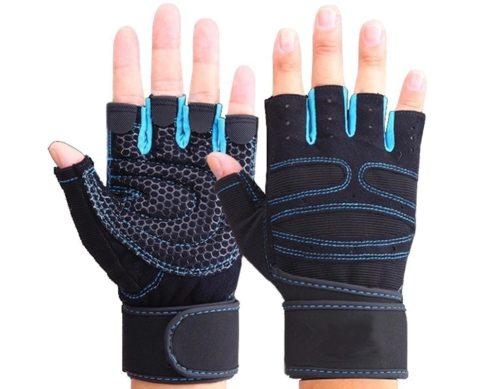 Breathable Non-Slip Gloves, Durable Half-Finger Gloves for Weight Lifting Training Fitness Gym Workout Crossfit Sports