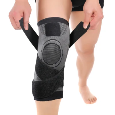 Rutschfeste Knie-Kompressionsbandage zum Laufen, Wandern, Fußball und Basketball. Passende Unterstützung bei Gelenkschmerzen und Arthritis. Kniebandage mit Einzelwickel Wbb13000